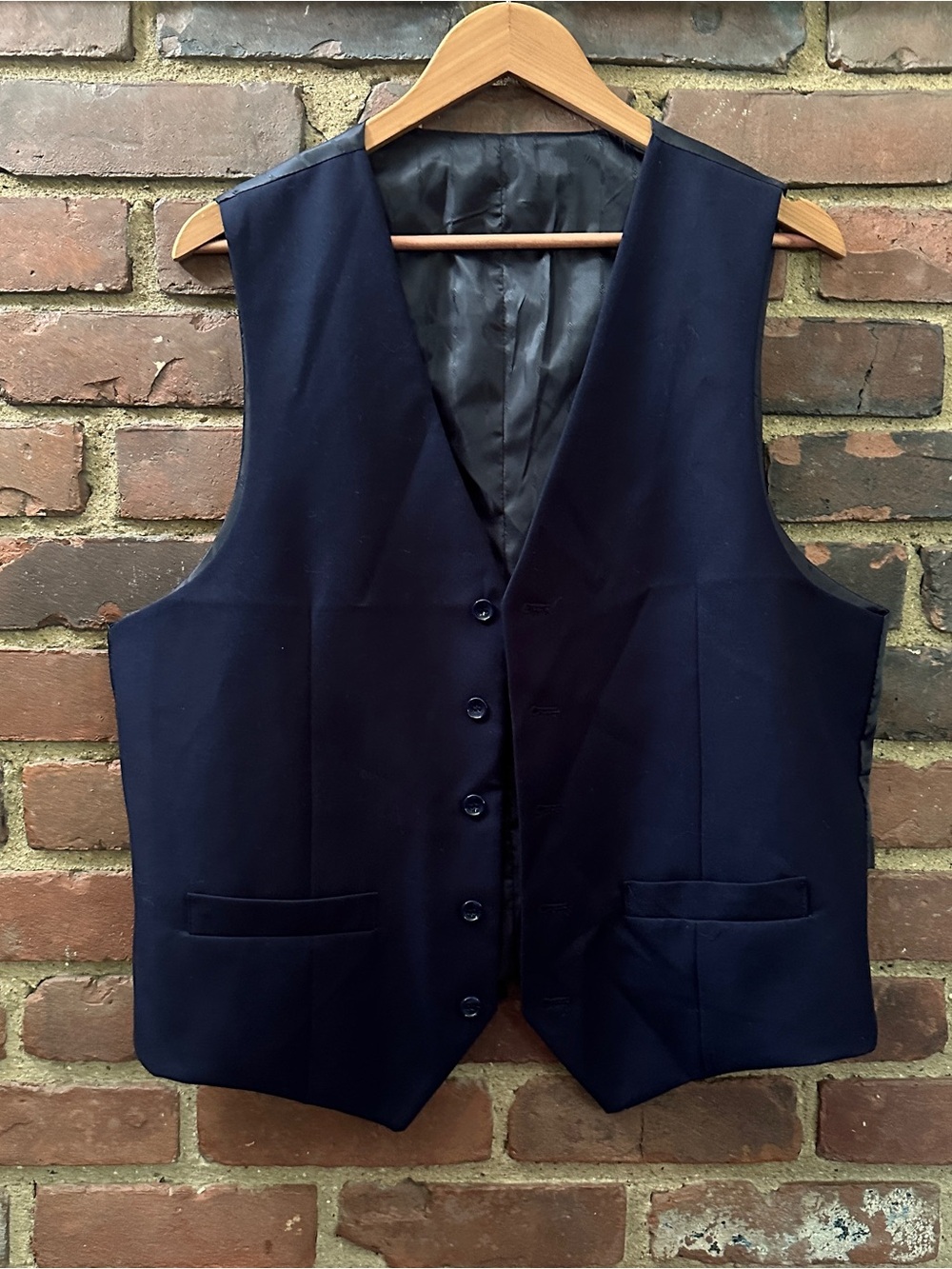 CREATION BESPOKE navy blue vest size 40L